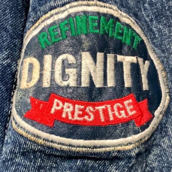 VINTAGE KONGLOON JEANS SHERPA LINED EMBROIDERED JACKETS SIZE L - Picture 12 of 13